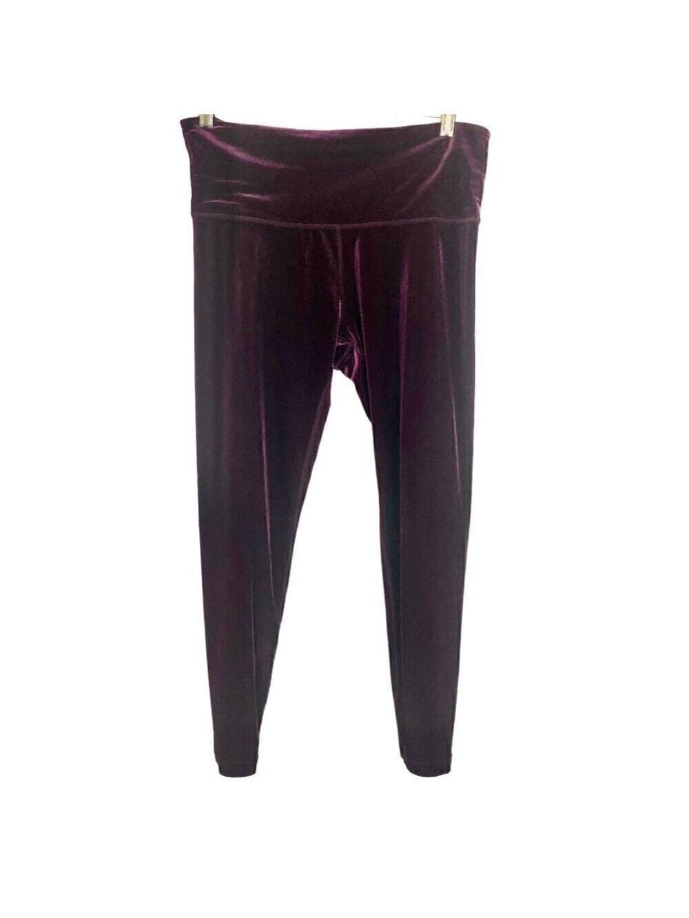 Athleta Elation Purple Velour Velvet Tight Leggings Size Medium